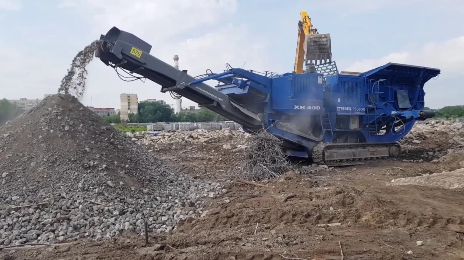 дробление железобетона с арматурой на объекте